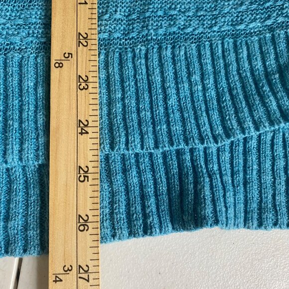 Eileen Fisher Linen Blend Knit Sweater XL Blue Lightweight Casual - Picture 8 of 10